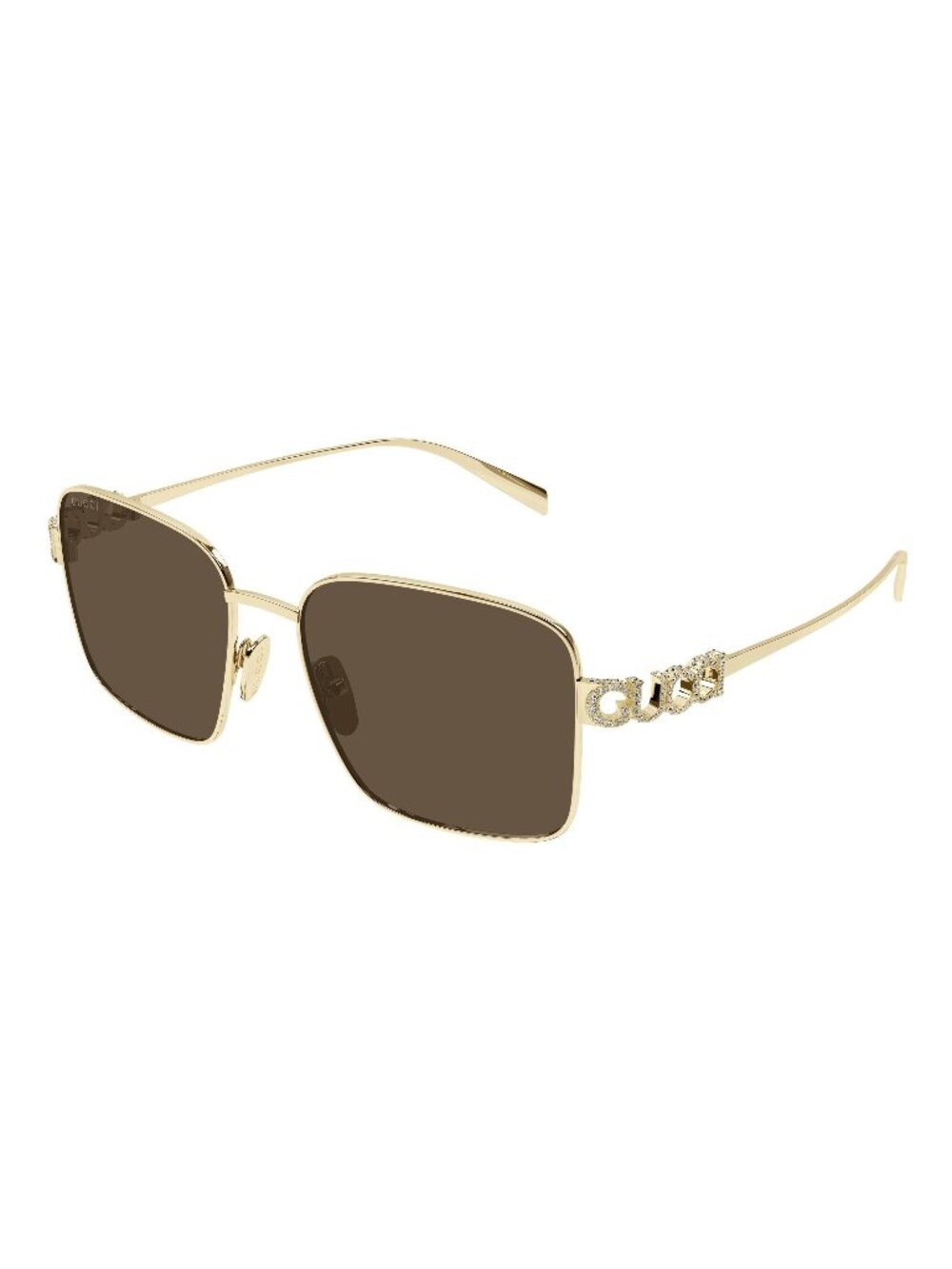 New Gucci Women's Sunglasses Gold Brown Lens Metal Frame GG1937S 002 54